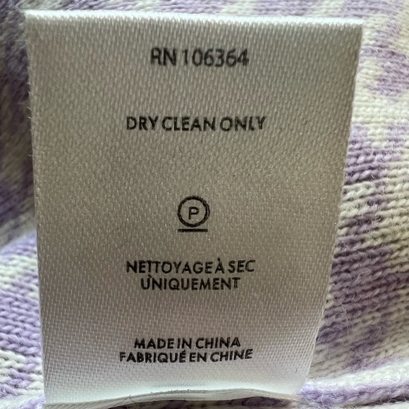 KULE Houndstooth Lilac Preppy Feminine Sweater size Small - Picture 5 of 9